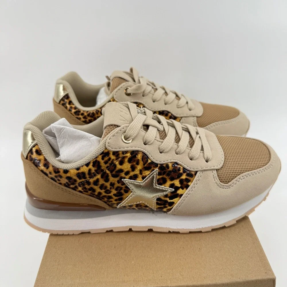 Vintage Havana Sneakers‎ Womens Size 6 Renee Wild Cheetah Star Leopard Print NEW - Picture 7 of 15